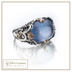 Anello cuscino Polvere di Stelle cuscino blu| Gioielli De Nobili